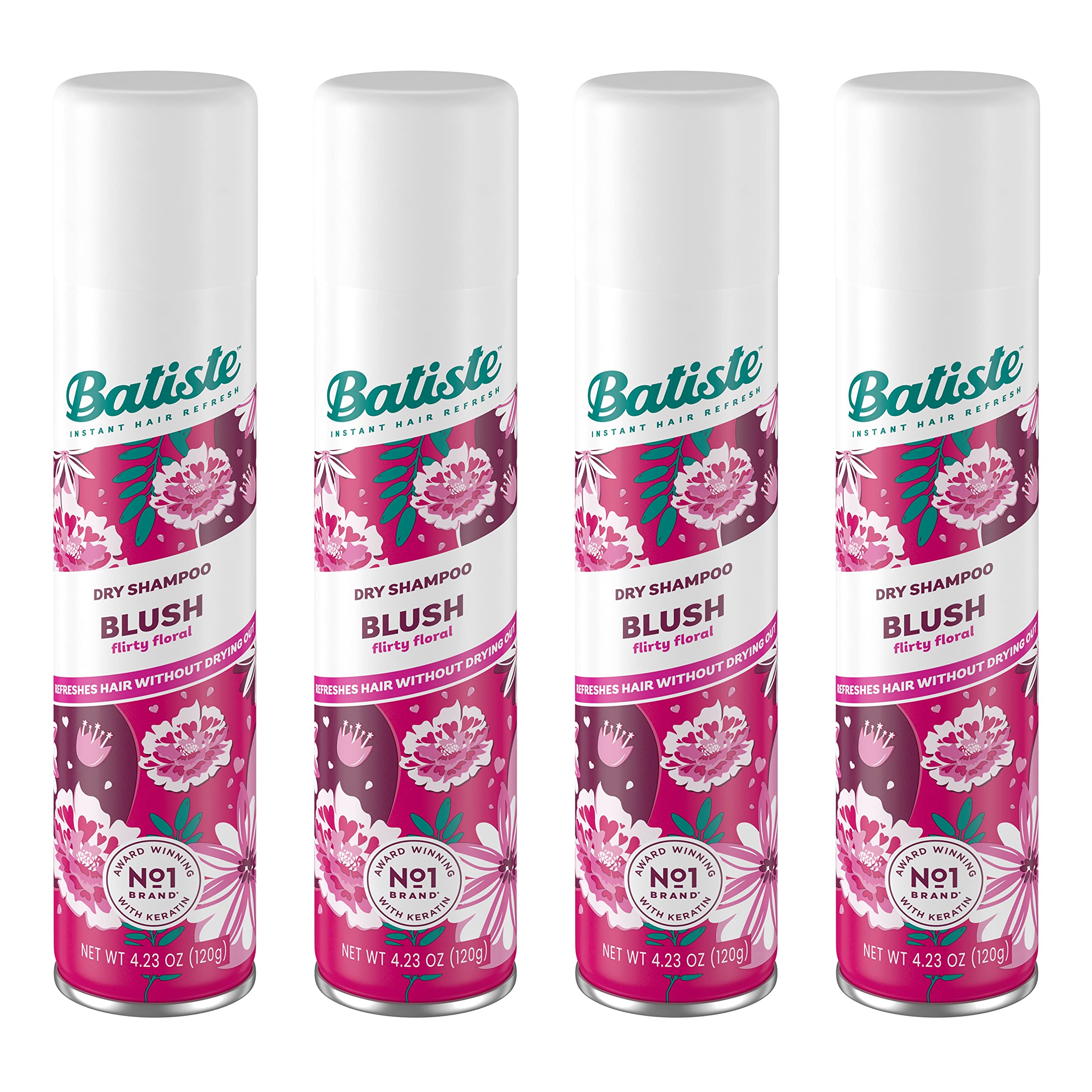 Batiste Dry Shampoo Blush 6.73 oz (Pack of 4) – Refresh Between Washes