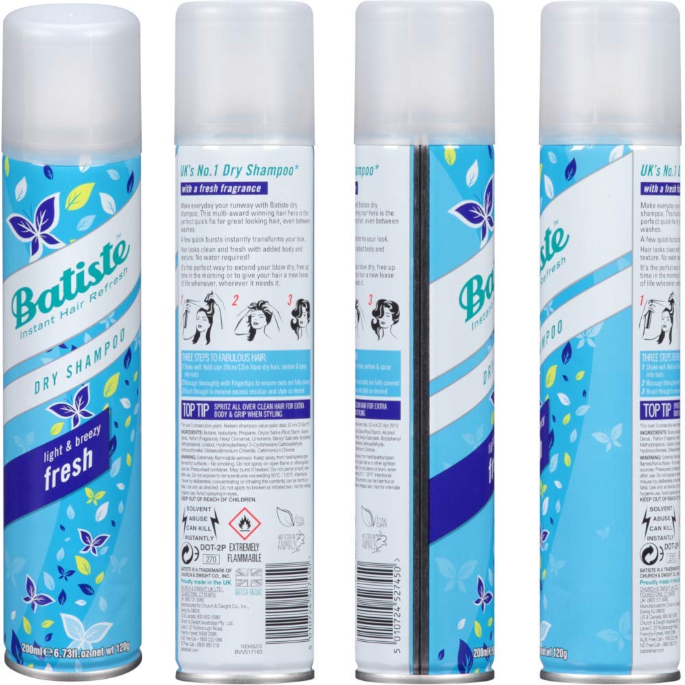 Batiste Dry Fresh Shampoo 3 Pack – 6.73 oz / 199 ml | Instant Refresh Between Washes