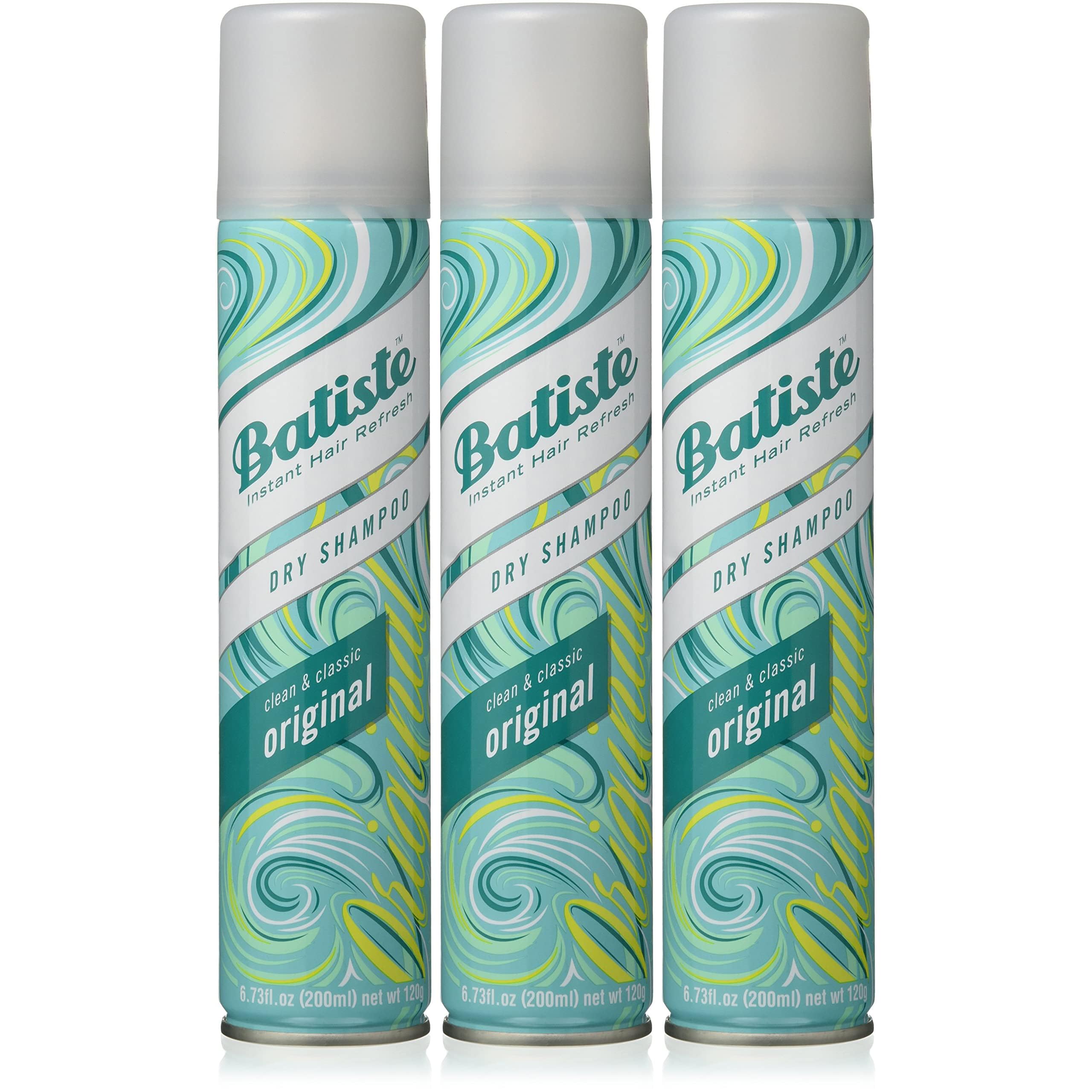 Batiste Dry Shampoo Original Fragrance — Refresh Hair & Absorb Oil (3 x 6.73 oz)