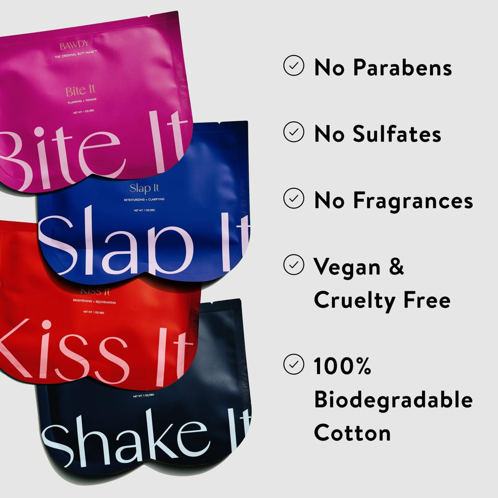 BAWDY Shake It Butt Mask – Marine Algae Firming & Illuminating Treatment (2 Sheets)