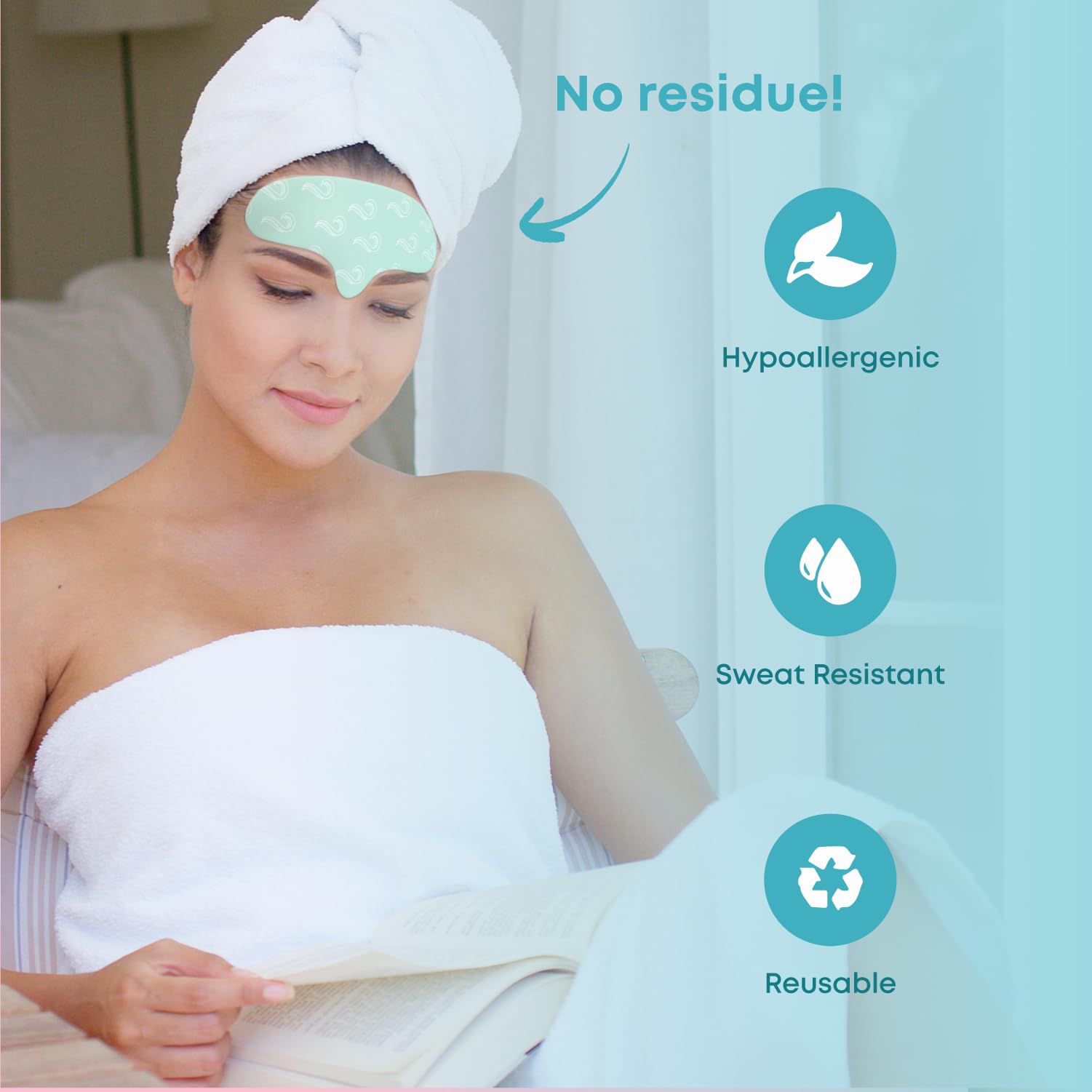 Bayside Forehead Wrinkle Patches – Reusable Non-Invasive Treatment with Storage Tin