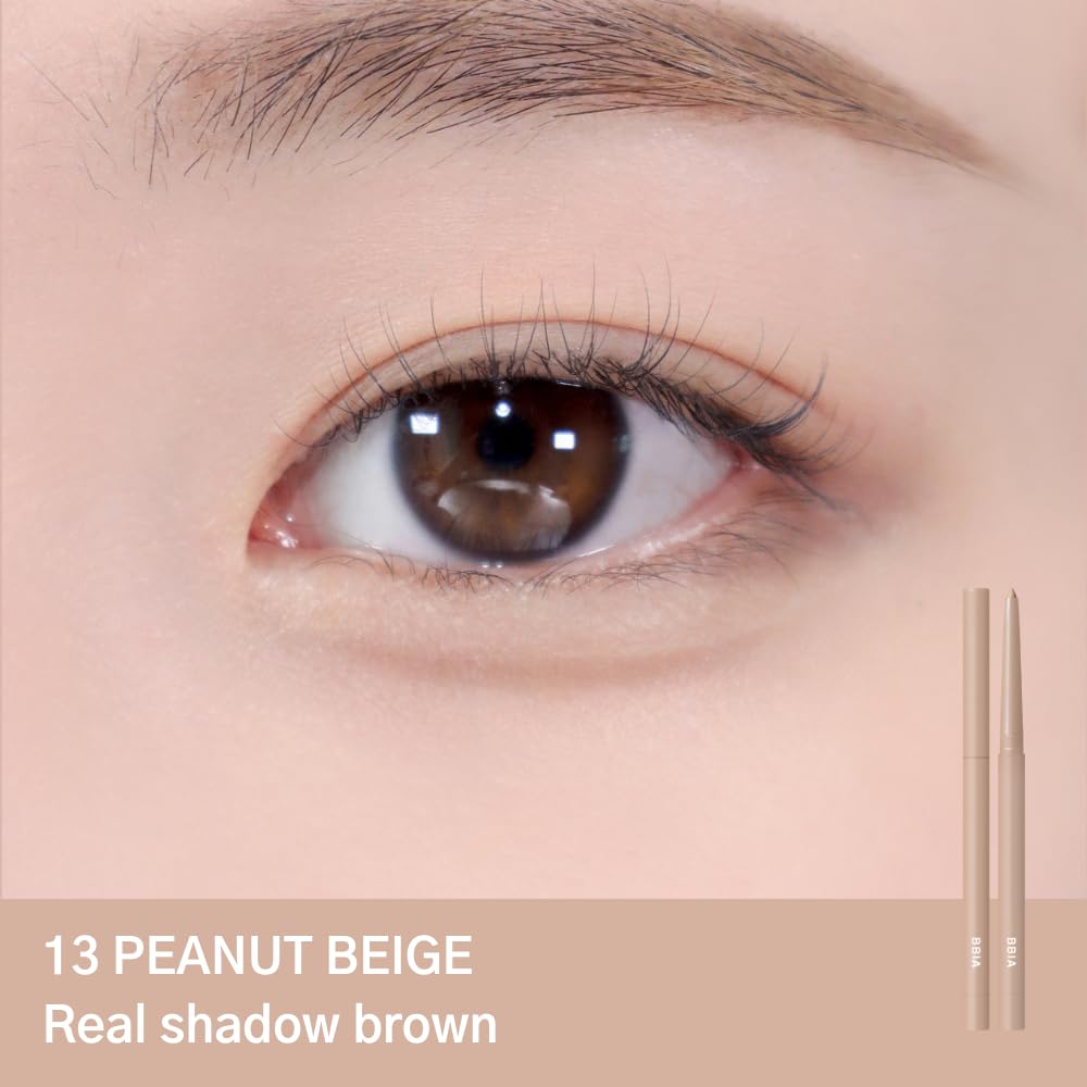 BBIA Last Auto Gel Eyeliner 13 Peanut Beige – 17-Color, Multi-Use, Waterproof