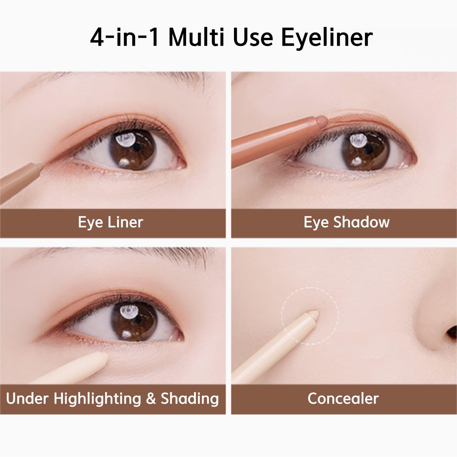 BBIA Last Auto Gel Eyeliner 13 Peanut Beige – 17-Color, Multi-Use, Waterproof