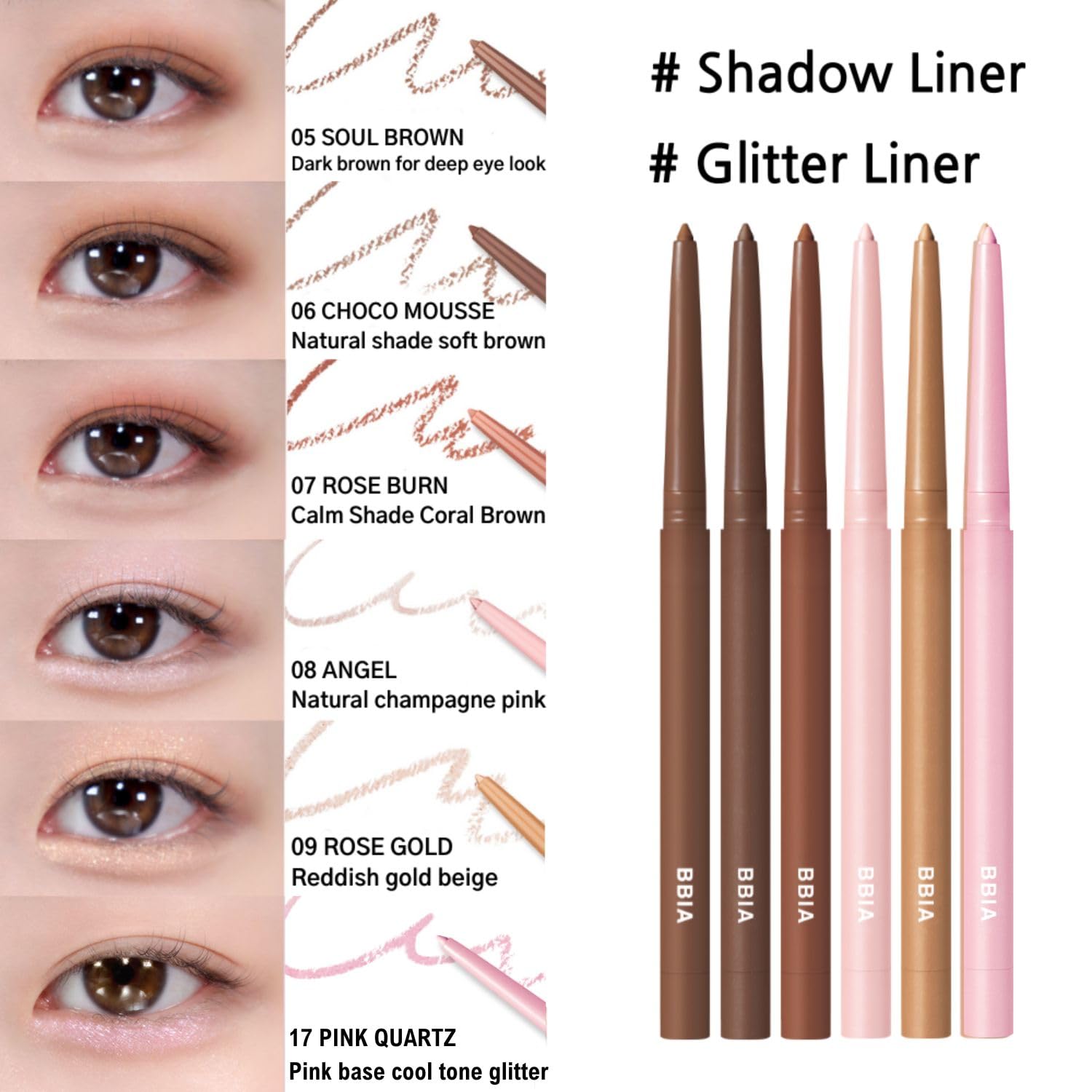 BBIA Last Auto Gel Eyeliner No.01 Noir – 17 Color Range, Multi-Use, Longwear & Waterproof Mechanical Eyeliner