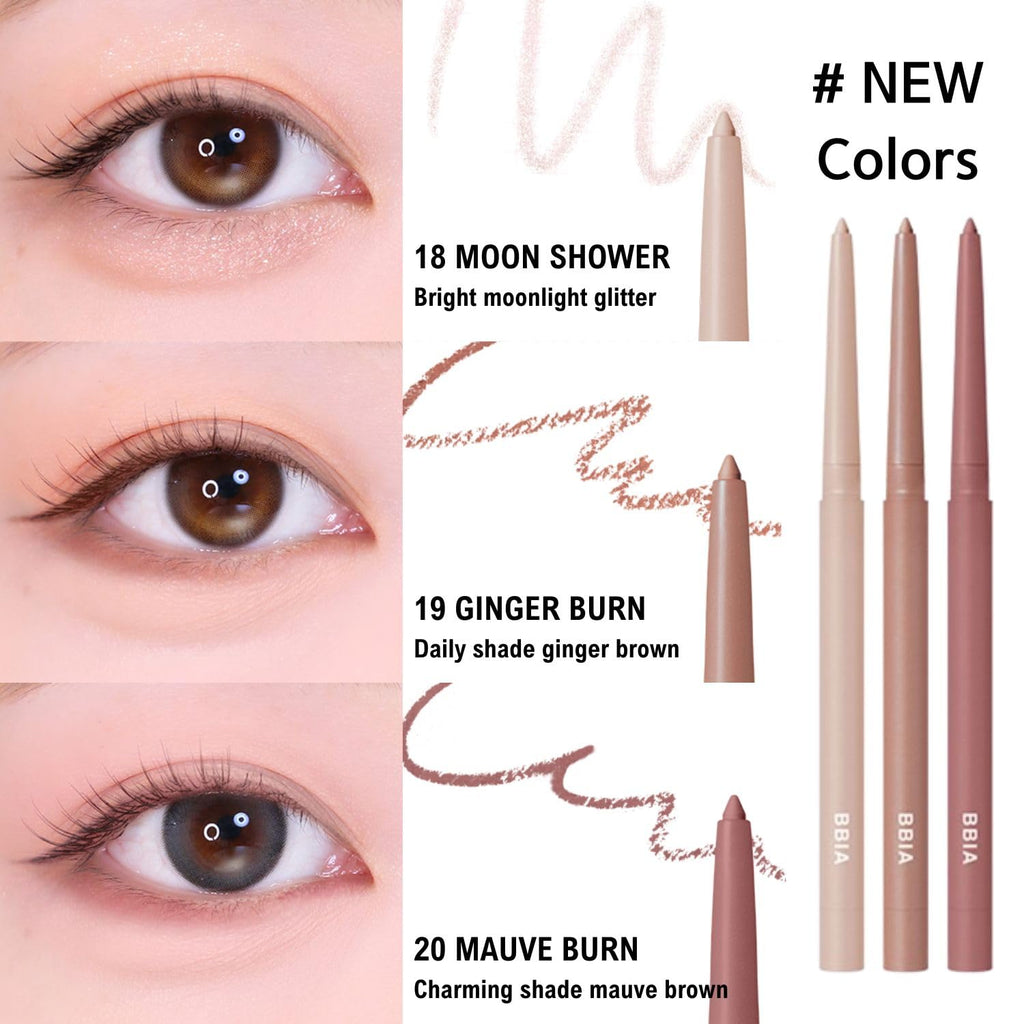 BBIA Last Auto Gel Eyeliner 13 Peanut Beige – 17-Color, Multi-Use, Waterproof