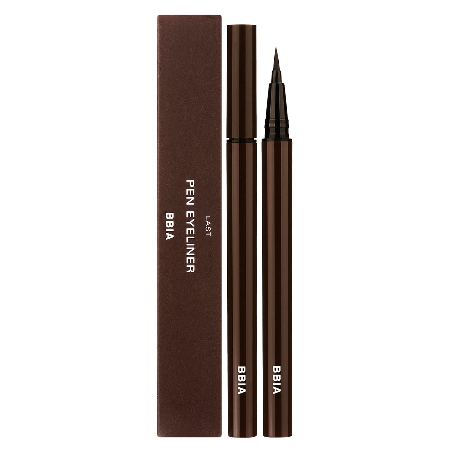 BBIA Last Pen Eyeliner - Waterproof Liquid Eyeliner with Quick-Dry Fine Brush (Sharpen Brown)