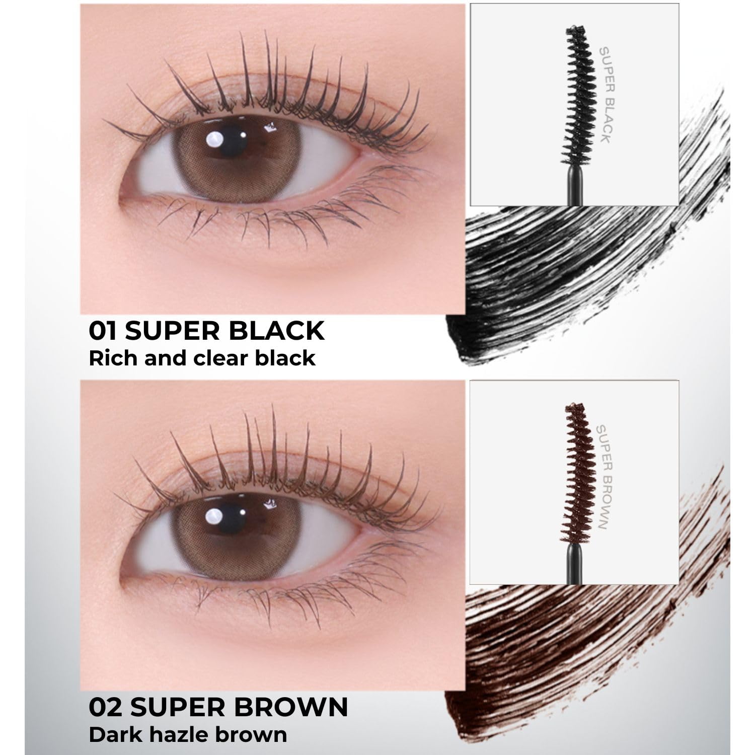 BBIA Never Die Mascara Extreme – Delicate Curl, Ultra Long-Lasting Fix, Natural Volume (01 SUPER BLACK)