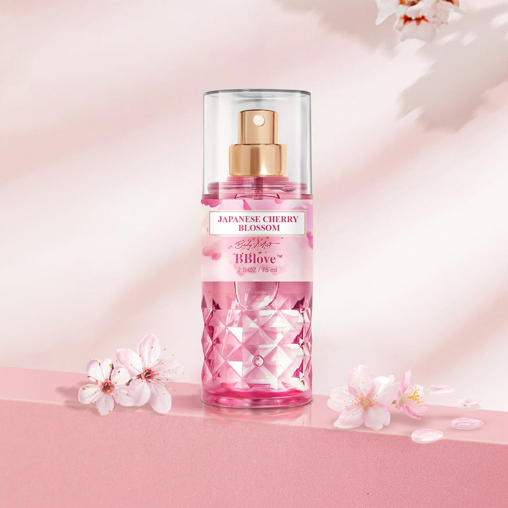 BBlove Japanese Cherry Blossom Gift Set – 2-Piece Travel Skincare Duo (3oz Lotion + 2.5oz Mist)