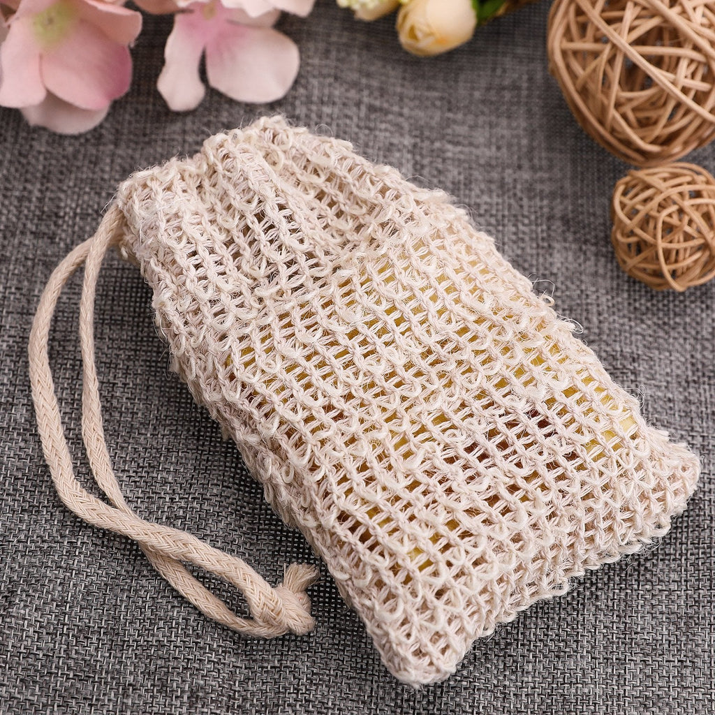 BBTO 15-Piece Soap Saver Bag | Exfoliating Sisal Mesh Pouch