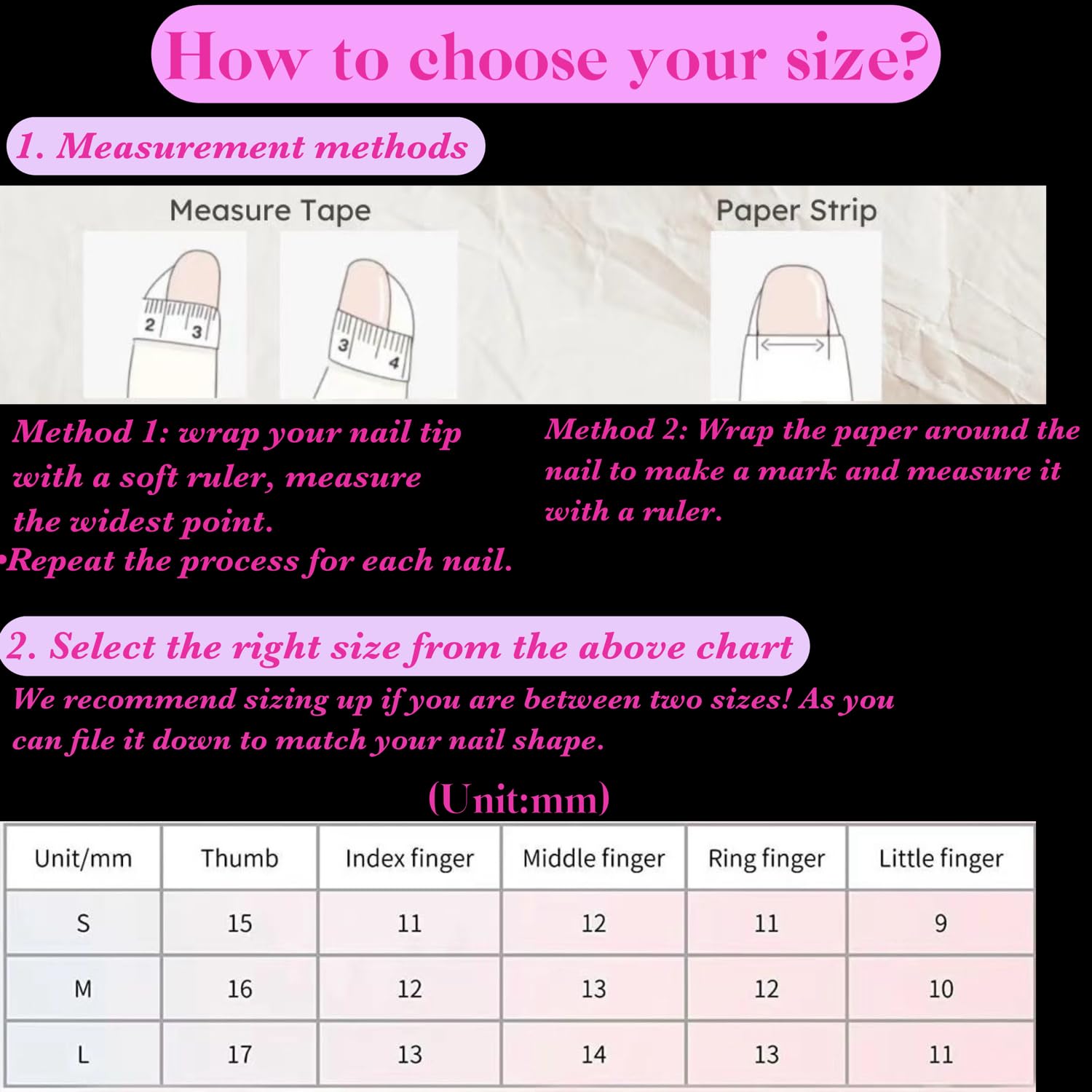 BByogooz Handmade Press On Nails – Pink Sakura 3D Design with Gold Stars & Pearls (Medium/Long, Square)