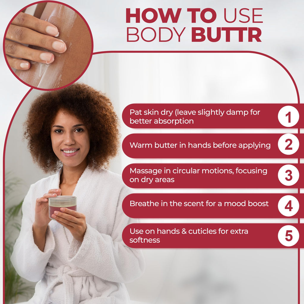 BE BEAUTIFUL EXTENSIONS Body Butter Peach Pie Scent | Long-Lasting Hydration, Jojoba Oil, 8oz