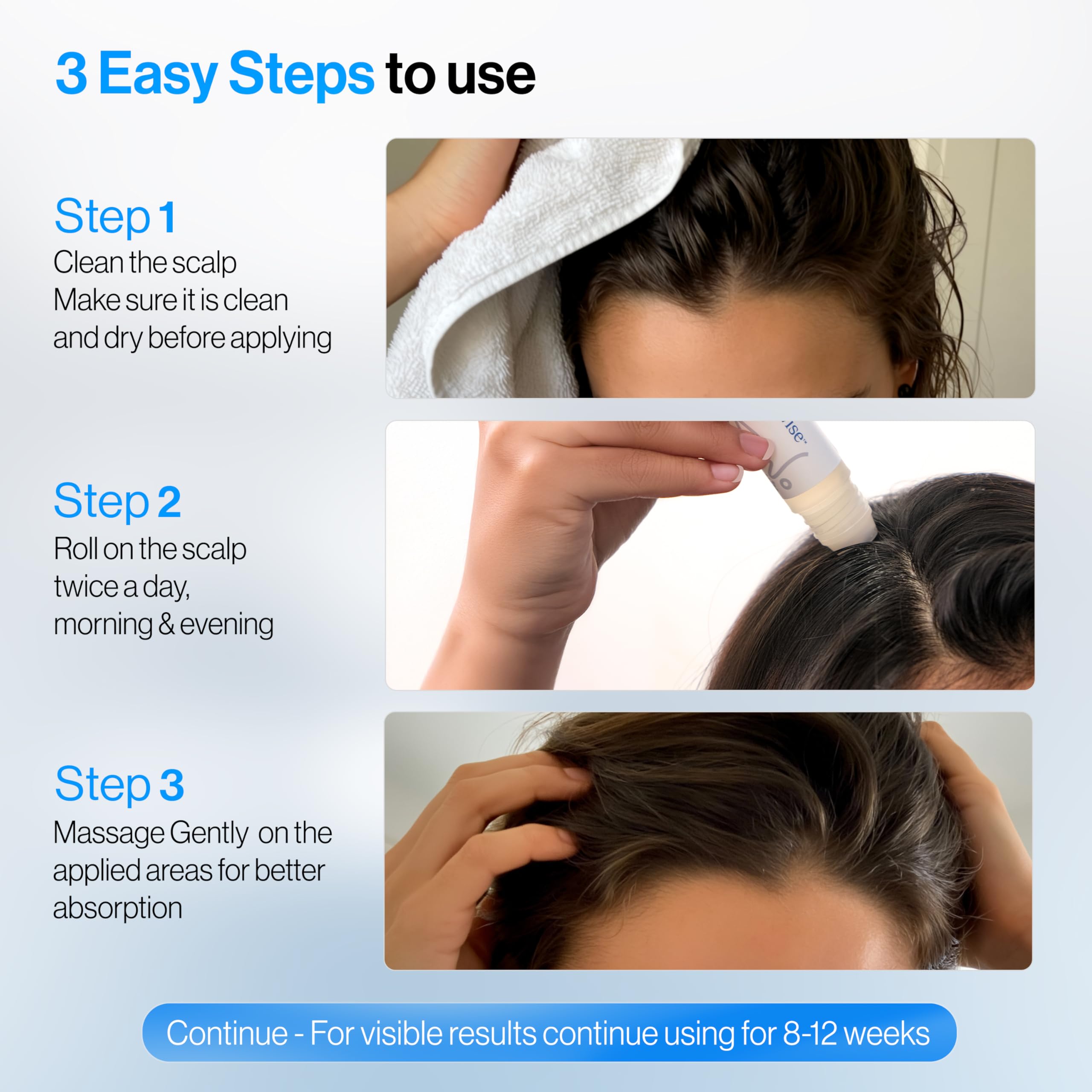 Be Bodywise Rosemary Hair Growth Serum Roll-On 25 ml | 3% Rosemary, 3% Redensyl & 2% Anagain | Paraben/Sulfate-Free