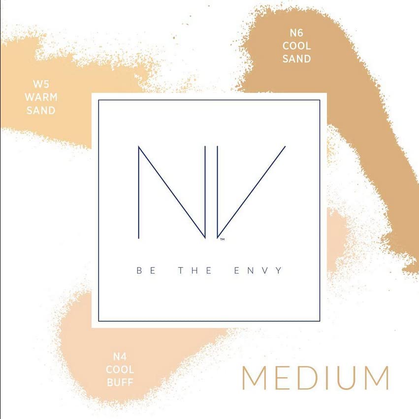 BE THE ENVY NV Perfecting Mist Foundation – Warm Sand | Hypoallergenic, Buildable Coverage, Airbrush Finish