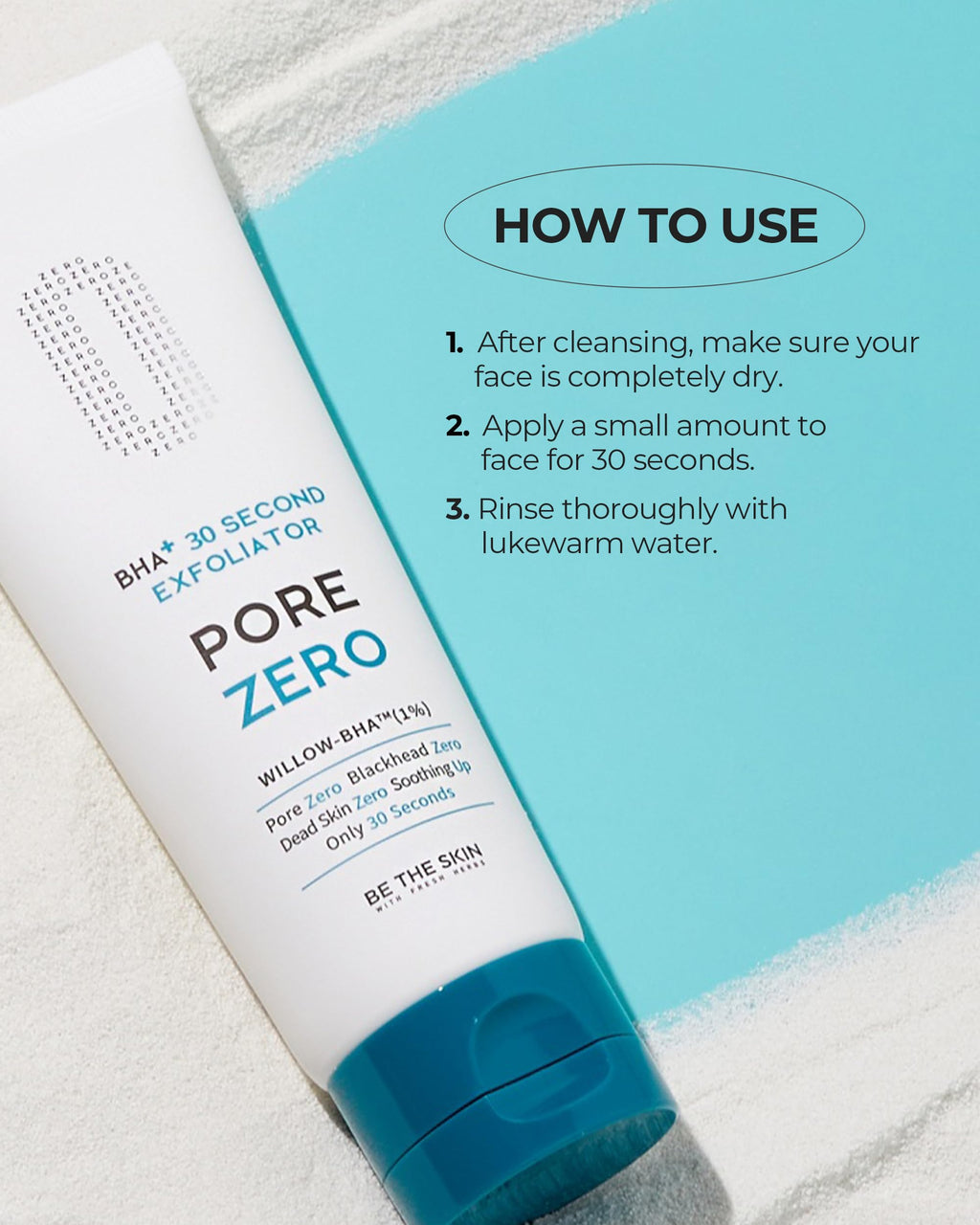 BE THE SKIN BHA+ 30-Second Gel Exfoliator – Pores & Blackheads (Vegan)