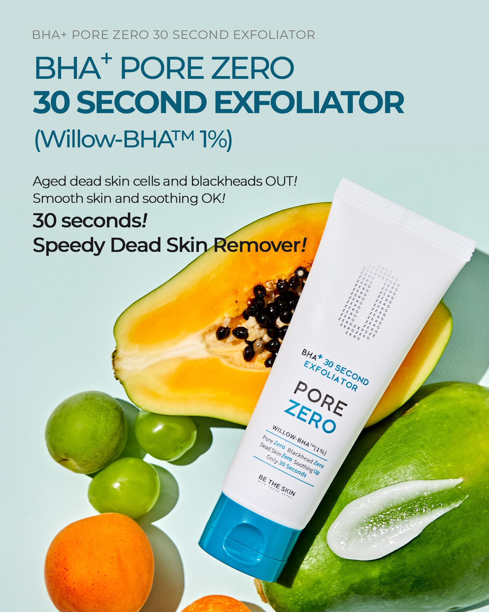 BE THE SKIN BHA+ 30-Second Gel Exfoliator – Pores & Blackheads (Vegan)