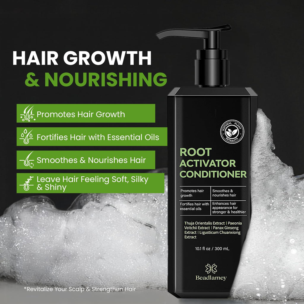 Beadlamey Root Activator Conditioner – Hair Growth for Men & Women, 10.1 fl oz