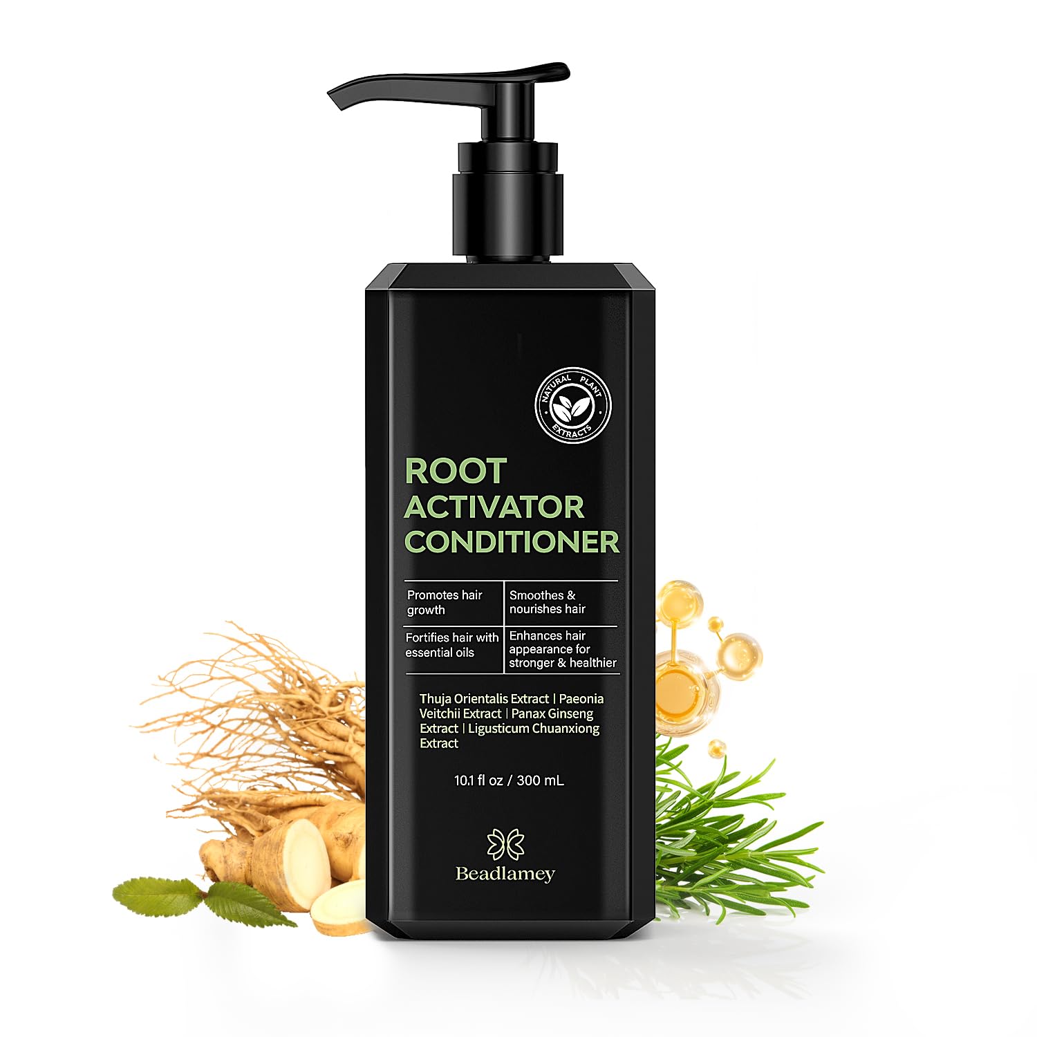 Beadlamey Root Activator Conditioner – Hair Growth for Men & Women, 10.1 fl oz