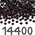 Beadsland Burgundy Rhinestones SS10 2.7-2.9mm Bulk 14400pcs for Nails & Crafts