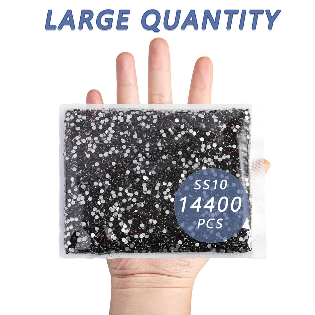 Beadsland Burgundy Rhinestones SS10 2.7-2.9mm Bulk 14400pcs for Nails & Crafts