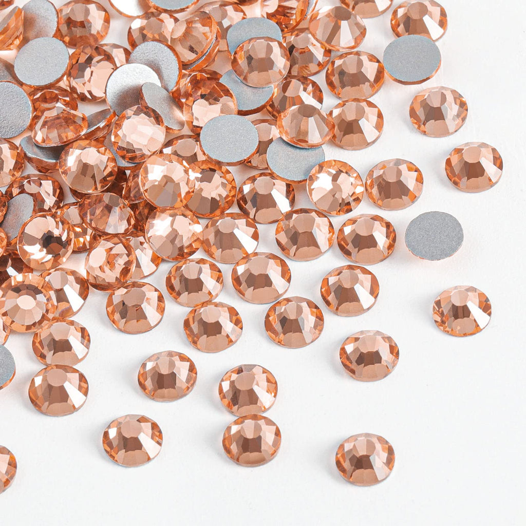 BEADSLAND Champagne Flat-Back Rhinestones 10mm SS50 – 144pcs
