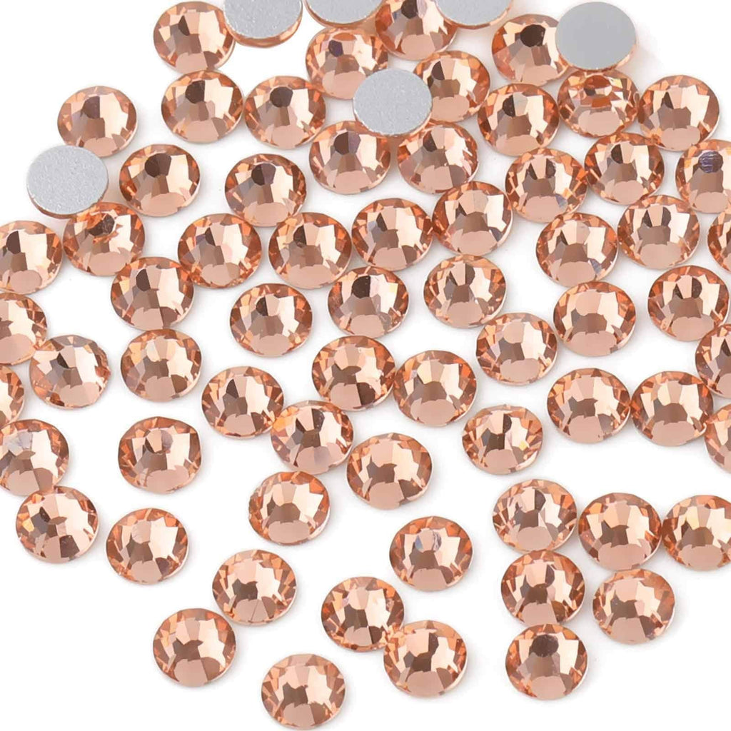 BEADSLAND Champagne Flat-Back Rhinestones 10mm SS50 – 144pcs