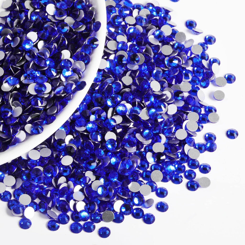 Beadsland Flatback Rhinestones Bulk – 14400pcs Sapphire SS8 2.3–2.5mm for Nails, Crafts & DIY