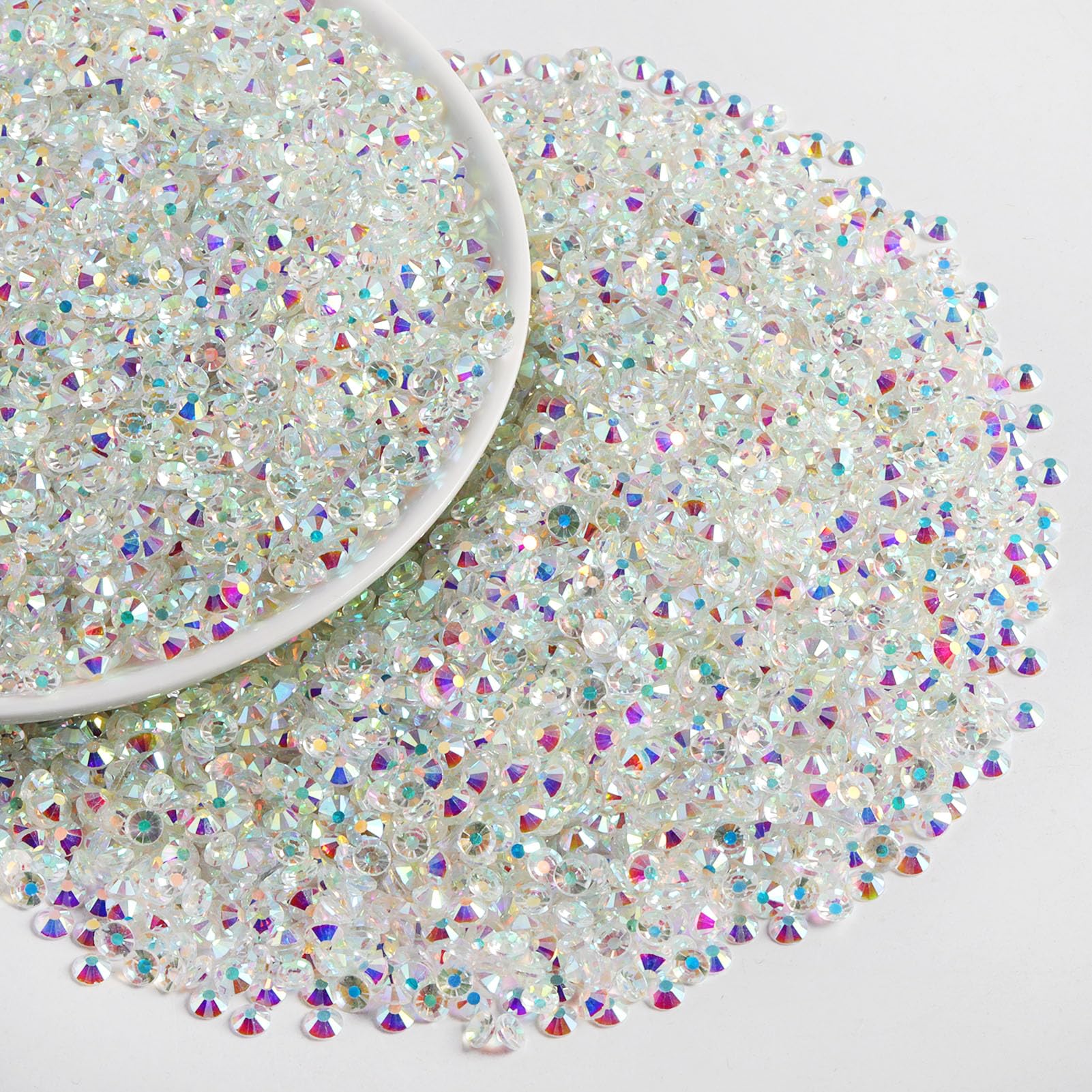 Beadsland Flatback Rhinestones Bulk 14400pcs Crystal AB SS10 2.7-2.9mm
