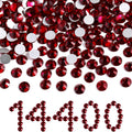 BEADSLAND Beadsland Flatback Rhinestones Bulk 14400 Red Dark Siam SS8 2.3-2.5mm for Nails & DIY Decor
