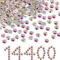 BEADSLAND Flatback Rhinestones Bulk 14,400pcs SS10 Crystal AB 2.7–2.9mm