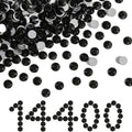 BEADSLAND Beadsland Flatback Rhinestones Bulk – 14,400 pcs Jet Black SS10 2.7-2.9mm