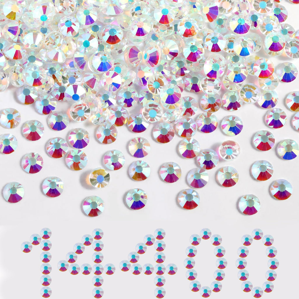 Beadsland Flatback Rhinestones Bulk 14400pcs Crystal AB SS10 2.7-2.9mm
