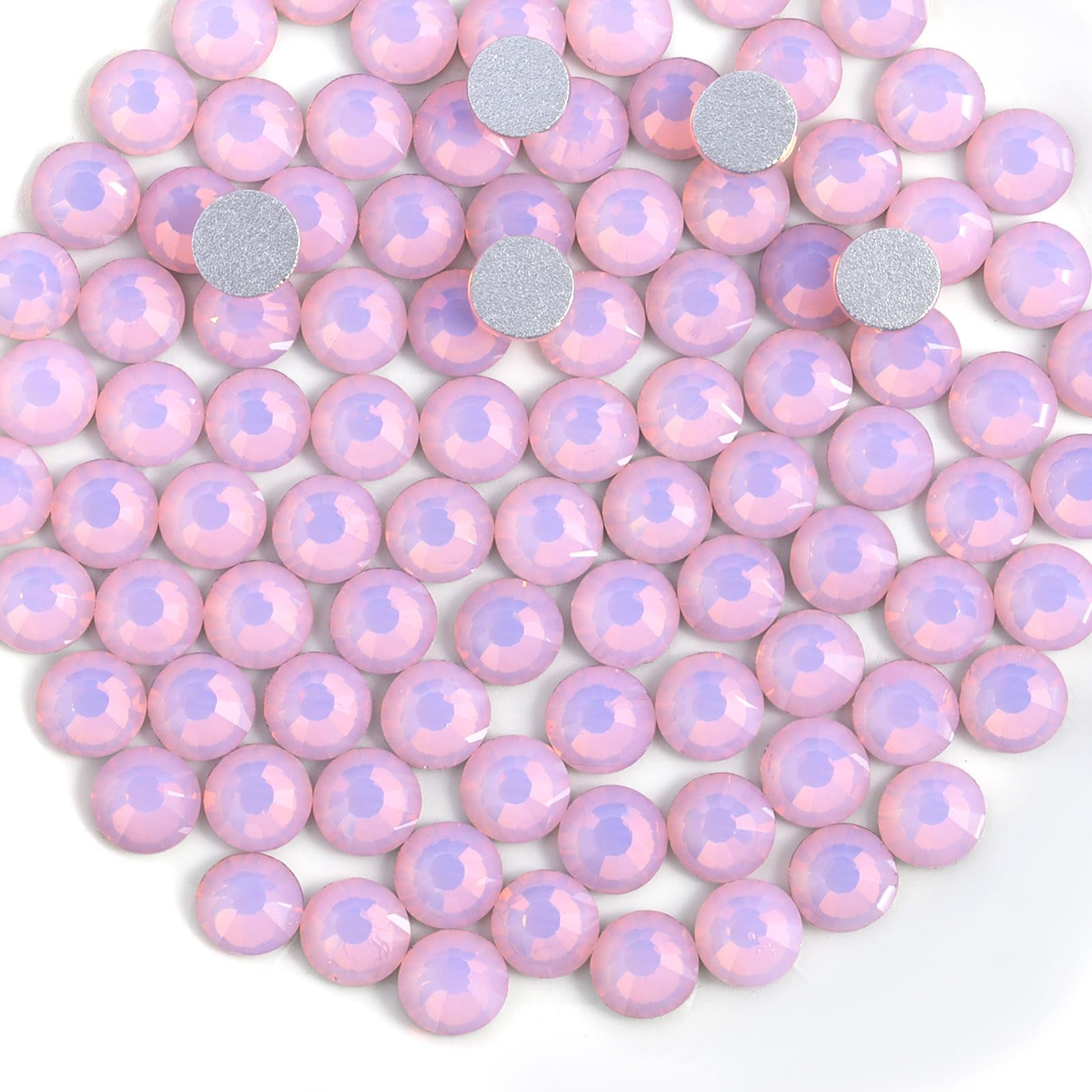 Beadsland 1440pcs Light Rose Opal Flat-Back Rhinestones SS20 4.6–4.8mm for Nail Art & Crafts