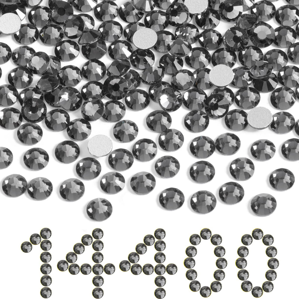 Beadsland Flatback Rhinestones Bulk – 14,400 Gray SS10 2.7-2.9mm for Nails & DIY