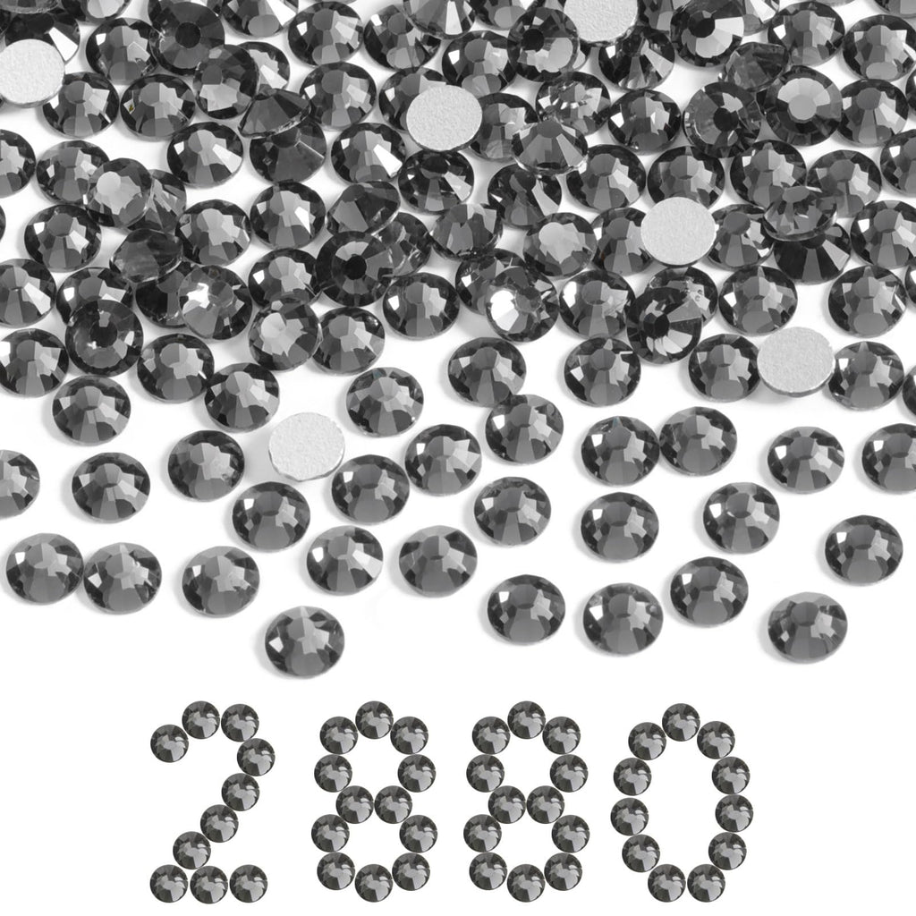 BEADSLAND Gray Flatback Rhinestones Bulk SS30 6.3-6.5mm – 2880pcs
