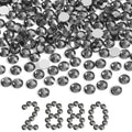 BEADSLAND Gray Flatback Rhinestones Bulk SS30 6.3-6.5mm – 2880pcs