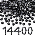 Beadsland Flatback Rhinestones Bulk – 14,400 SS10 Jet Hematite 2.7-2.9mm for Nails, Crafts, and Fashion