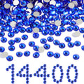 Beadsland Flatback Rhinestones Bulk – 14400pcs Sapphire SS8 2.3–2.5mm for Nails, Crafts & DIY