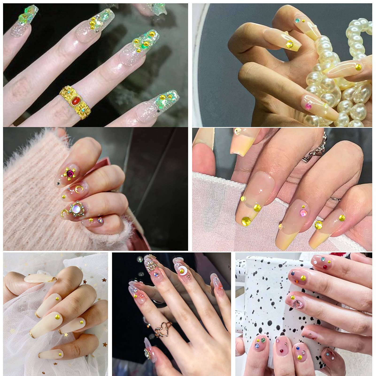 Beadsland Flatback Rhinestones Bulk – 14,400 Yellow SS10 2.7-2.9mm for Nails, Crafts, Clothes