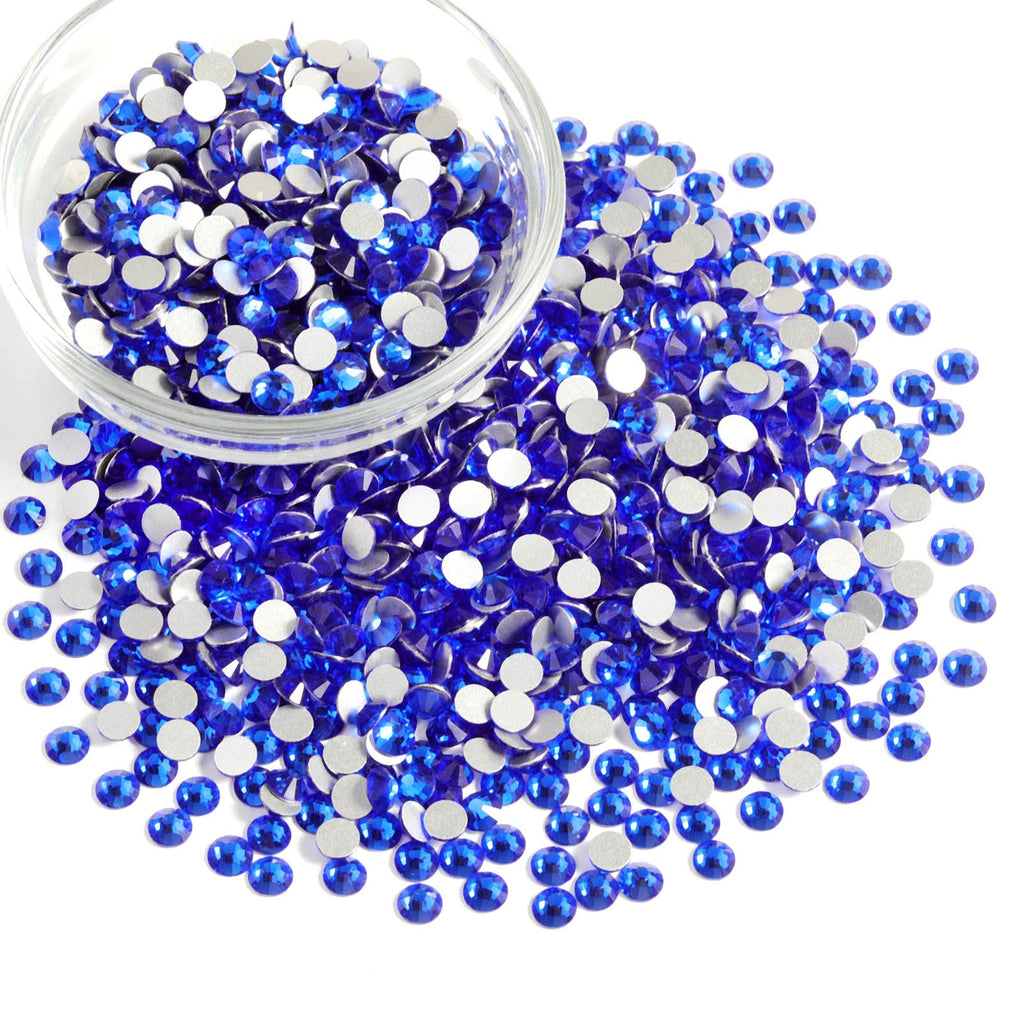 Beadsland Flatback Rhinestones Bulk – 14400pcs Sapphire SS8 2.3–2.5mm for Nails, Crafts & DIY