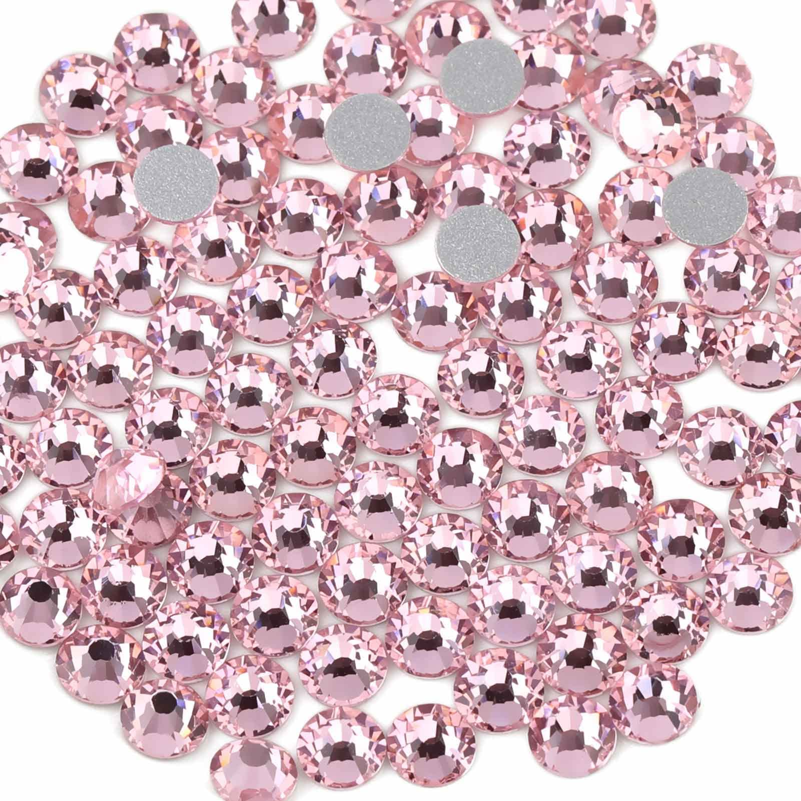 Beadsland Light Pink 10mm SS50 Flat Back Crystal Rhinestones – 144pcs for Nail Art & Craft