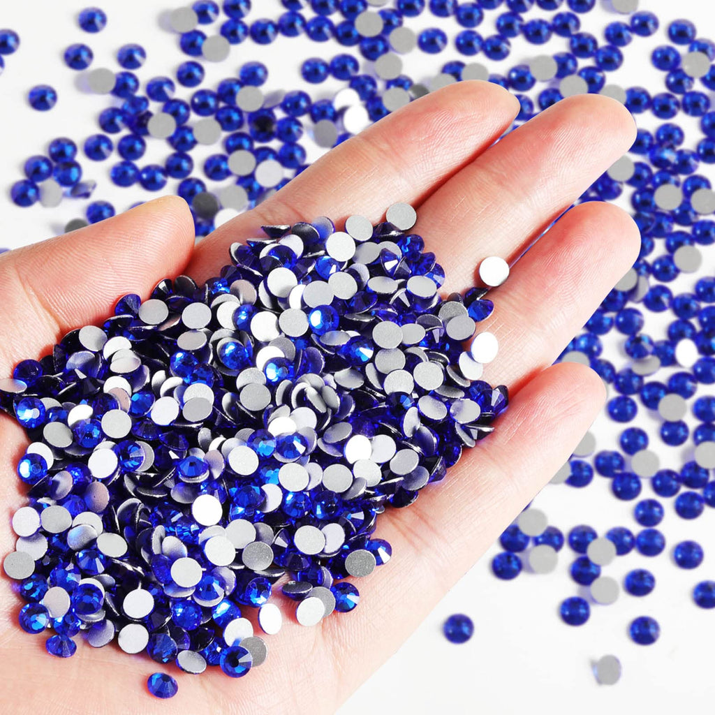 Beadsland Flatback Rhinestones Bulk – 14400pcs Sapphire SS8 2.3–2.5mm for Nails, Crafts & DIY