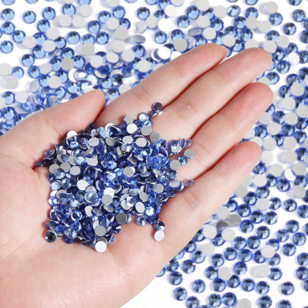 BEADSLAND Flatback Rhinestones Bulk – Light Sapphire SS10 2.7-2.9mm, 14,400 pcs