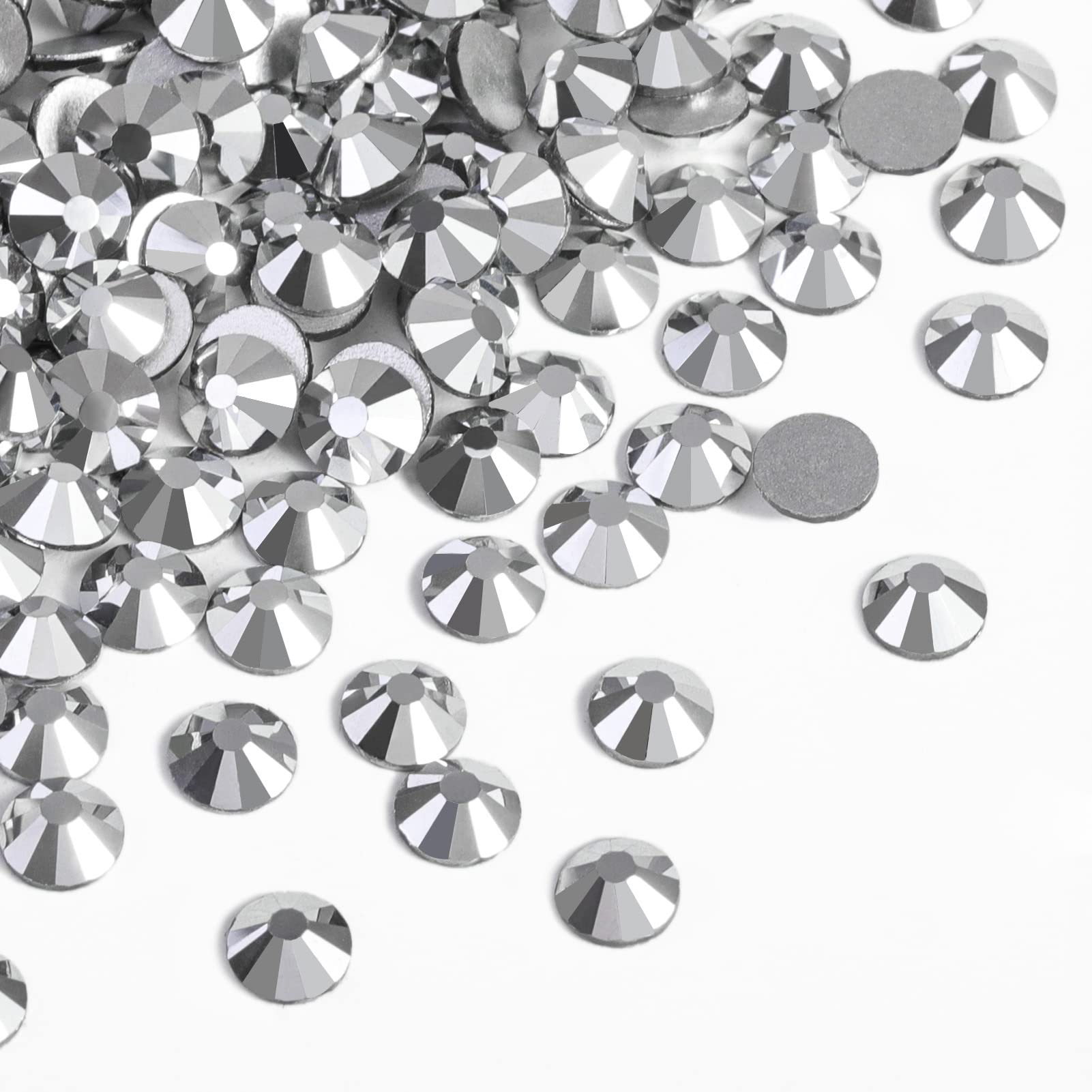 Beadsland 2880pcs Flat Back Rhinestones SS20 4.6-4.8mm – Silver Hematite for Nails & Crafts