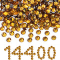 Beadsland Flatback Topaz Rhinestones SS6 1.9-2.1mm | 14,400pc Bulk for Nails & Crafts