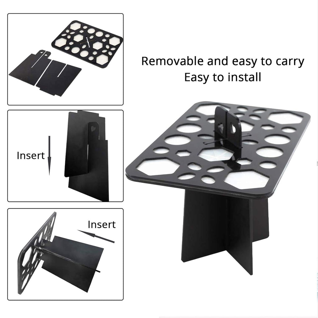 BEAKEY 28-Hole Collapsible Makeup Brush Drying Rack – Black