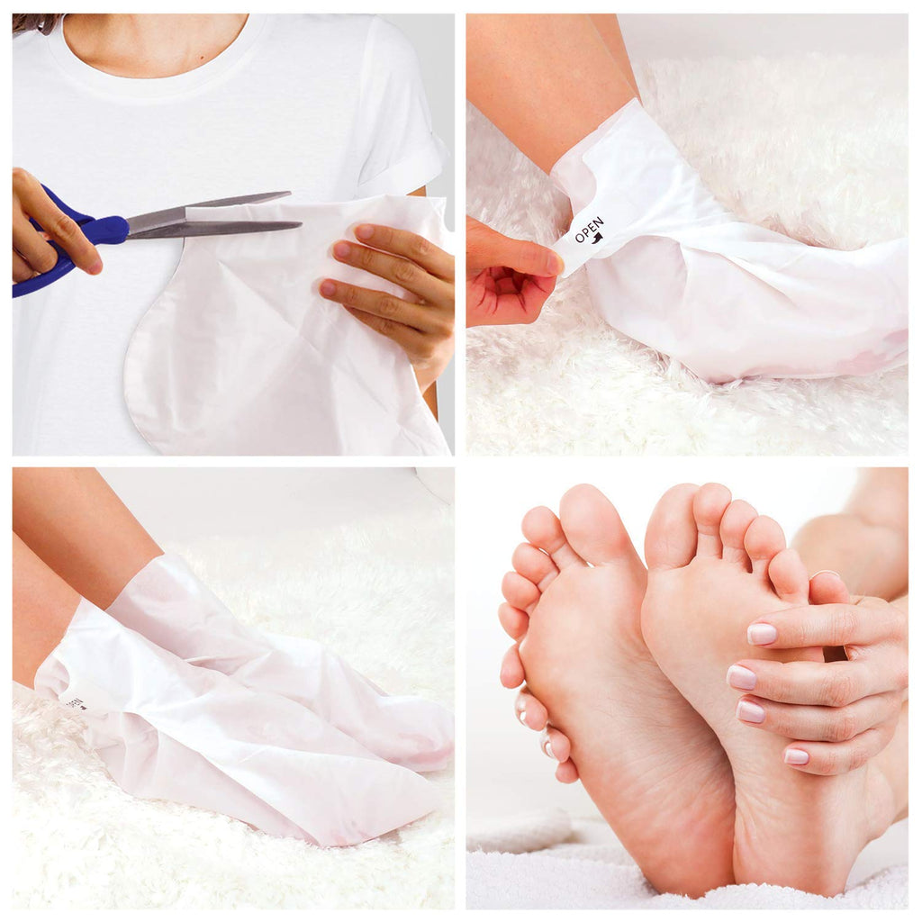 Bealuz Foot Peel Mask – 2 Pairs Exfoliating Booties for Softer Feet in 1-2 Weeks (Lavender)