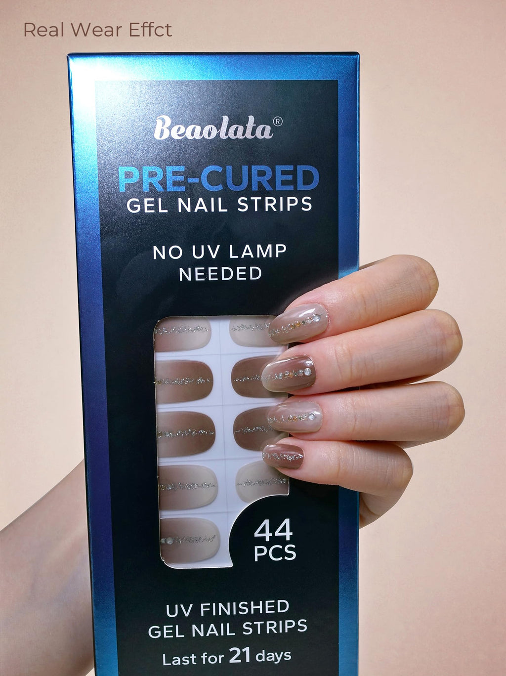 Beaolata Pre-Cured Gel Nail Strips 44PCS – Mystic Purple | Salon-Quality, No UV Light Needed