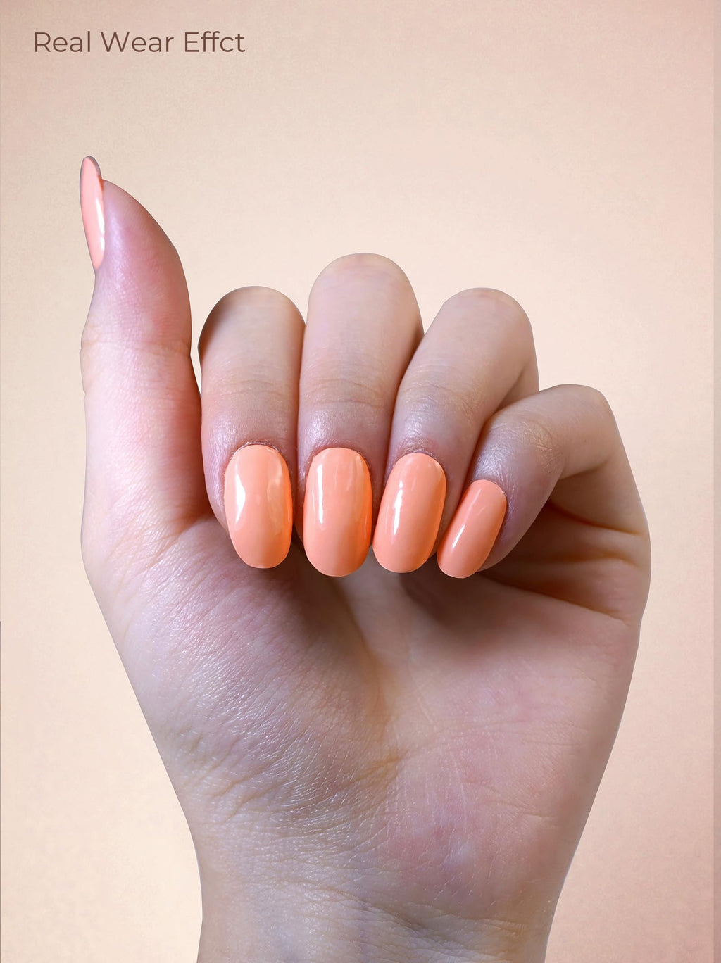 Beaolata Pre-Cured Gel Nail Strips – 44PCS, Salon Quality, No UV Light, Marigold Orange