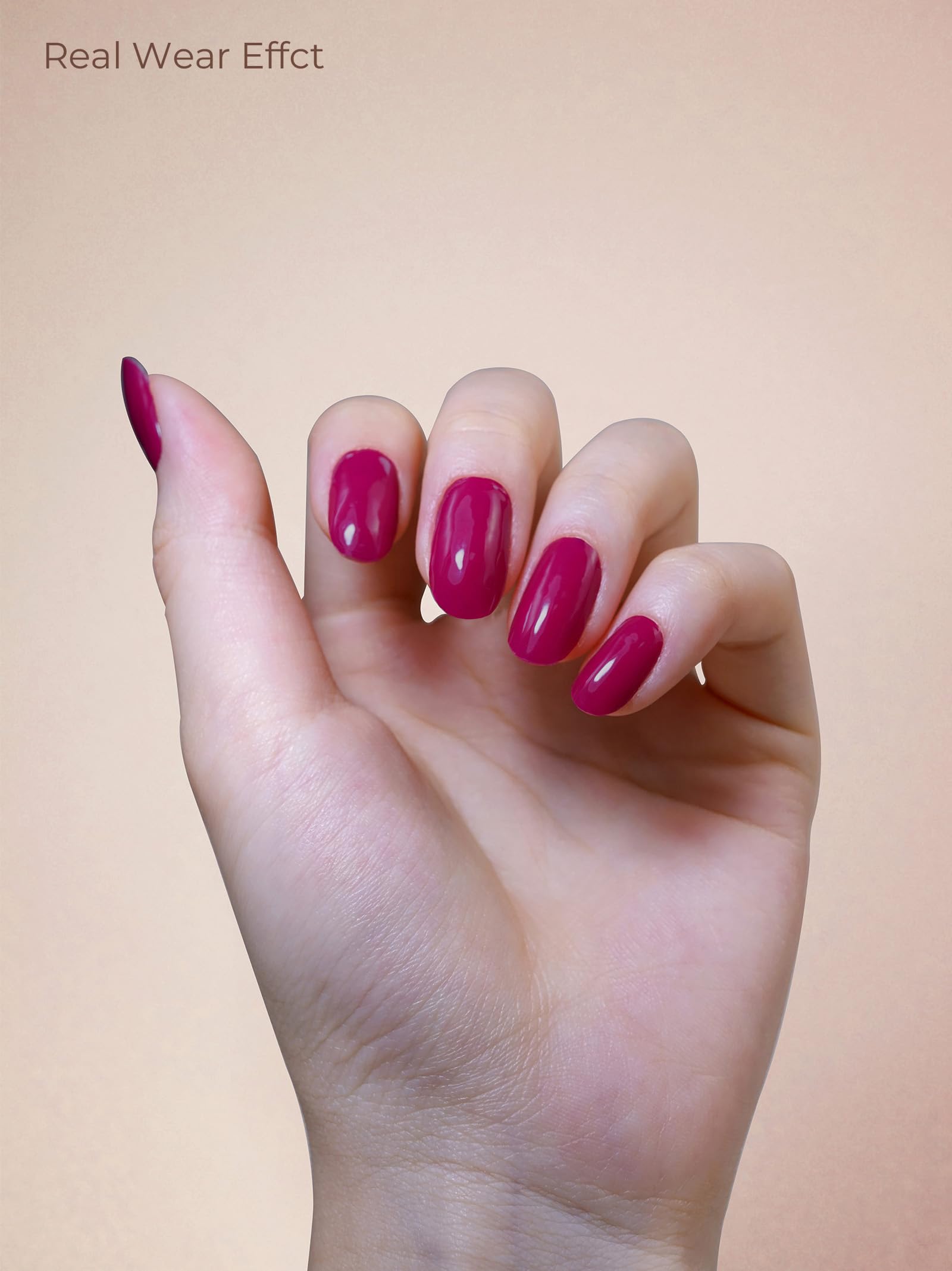 Beaolata Pre-Cured Gel Nail Strips – 44PCS, Salon-Quality Polish, No UV Light Needed (Tropical Pink)