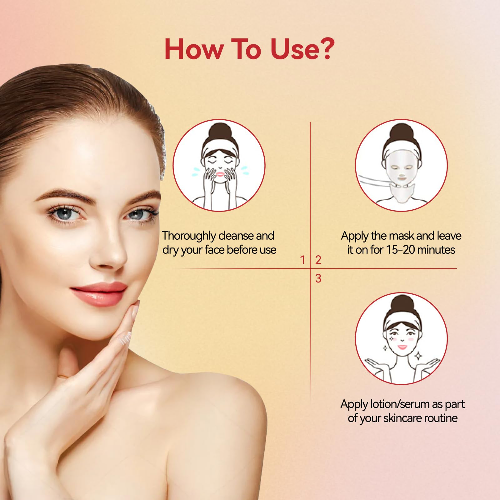 BeaRay LED Face Mask: 7-Color Light Therapy for Skin Vitality at Home